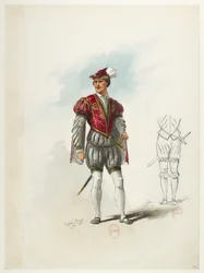 Saint-Saëns - Henry VIII - Maquettes de costumes - Lacoste - 64. Costume